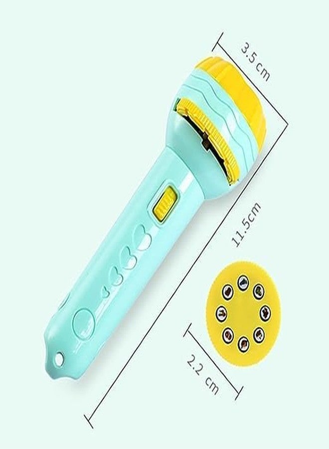 Fagva Mini Slide Projector Flashlight Torch, Kids Projection Light Toy Slide Flashlight Lamp Education Learning Night Light Before Going to Bed (Multi-Color) - Image 2